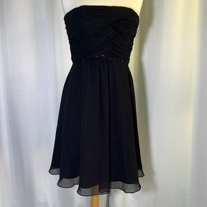 Black Strapless Cocktail Dress